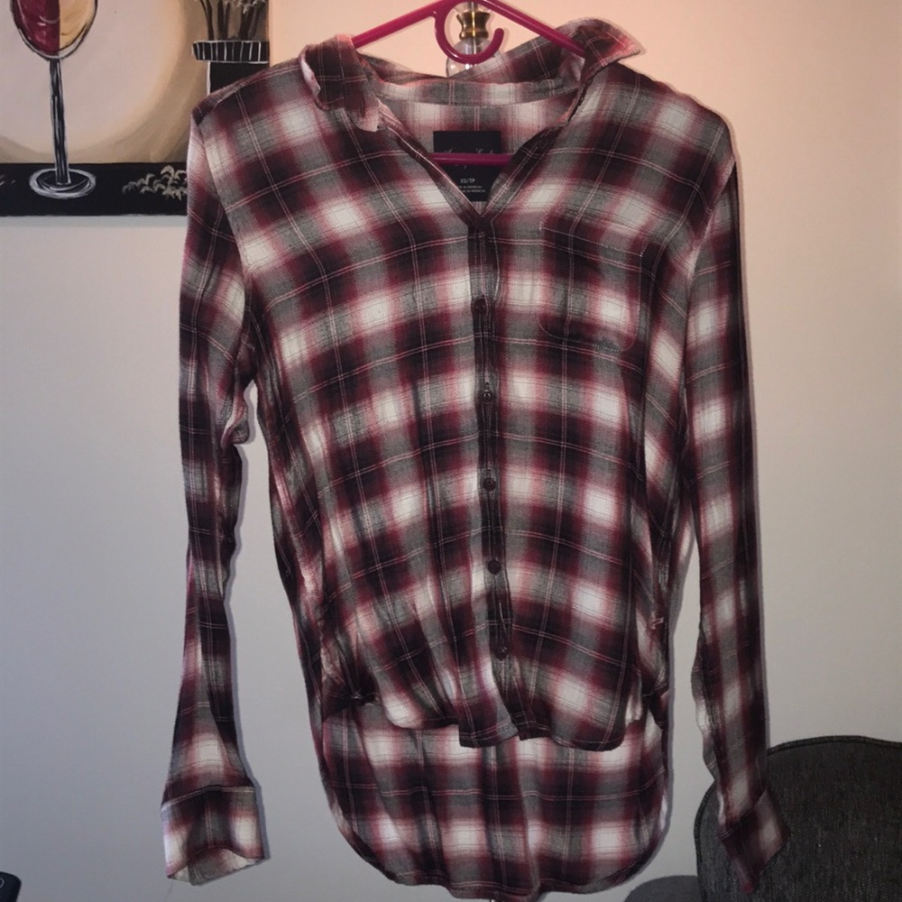 Burgundy Boyfriend Flannel